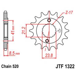 Звездочка передняя JT Sprockets (шаг 520 ) JT JTF1322